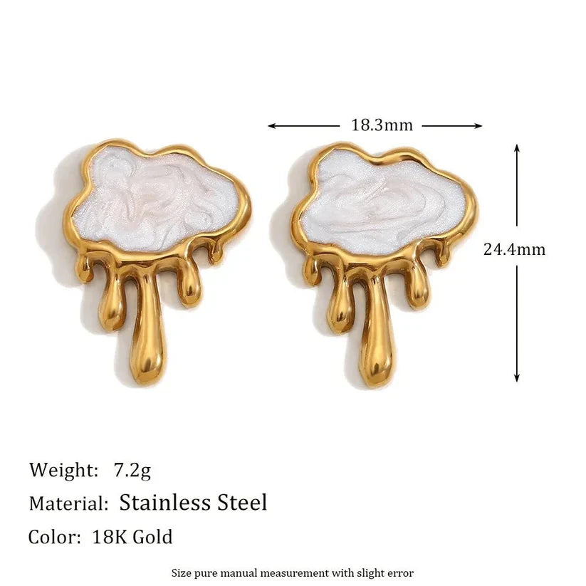 Meltdown Studs - White