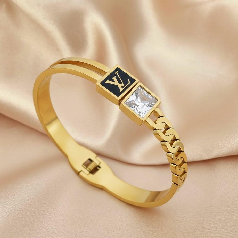 LV Infinity Stainless Steel Bnagle