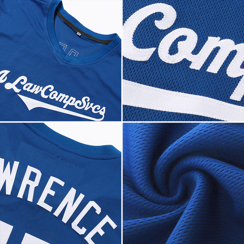 Custom Royal White-Red Authentic Rib-Knit Baseball Jersey Shirt