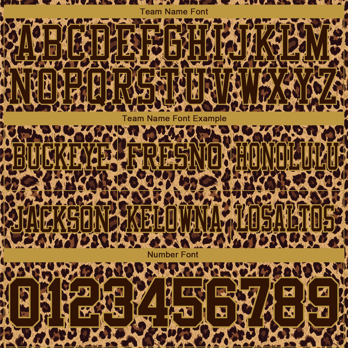 Custom Brown Old Gold 3D Pattern Leopard Print Authentic Football Jersey
