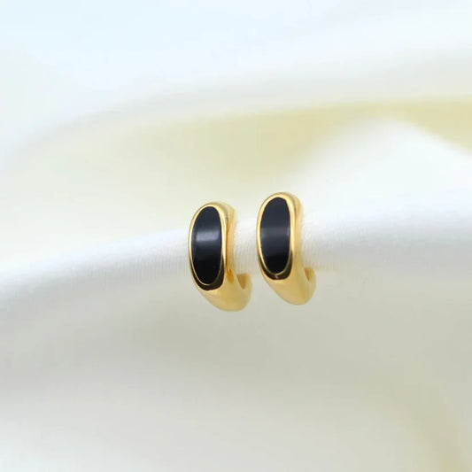 Black Stone Earrings