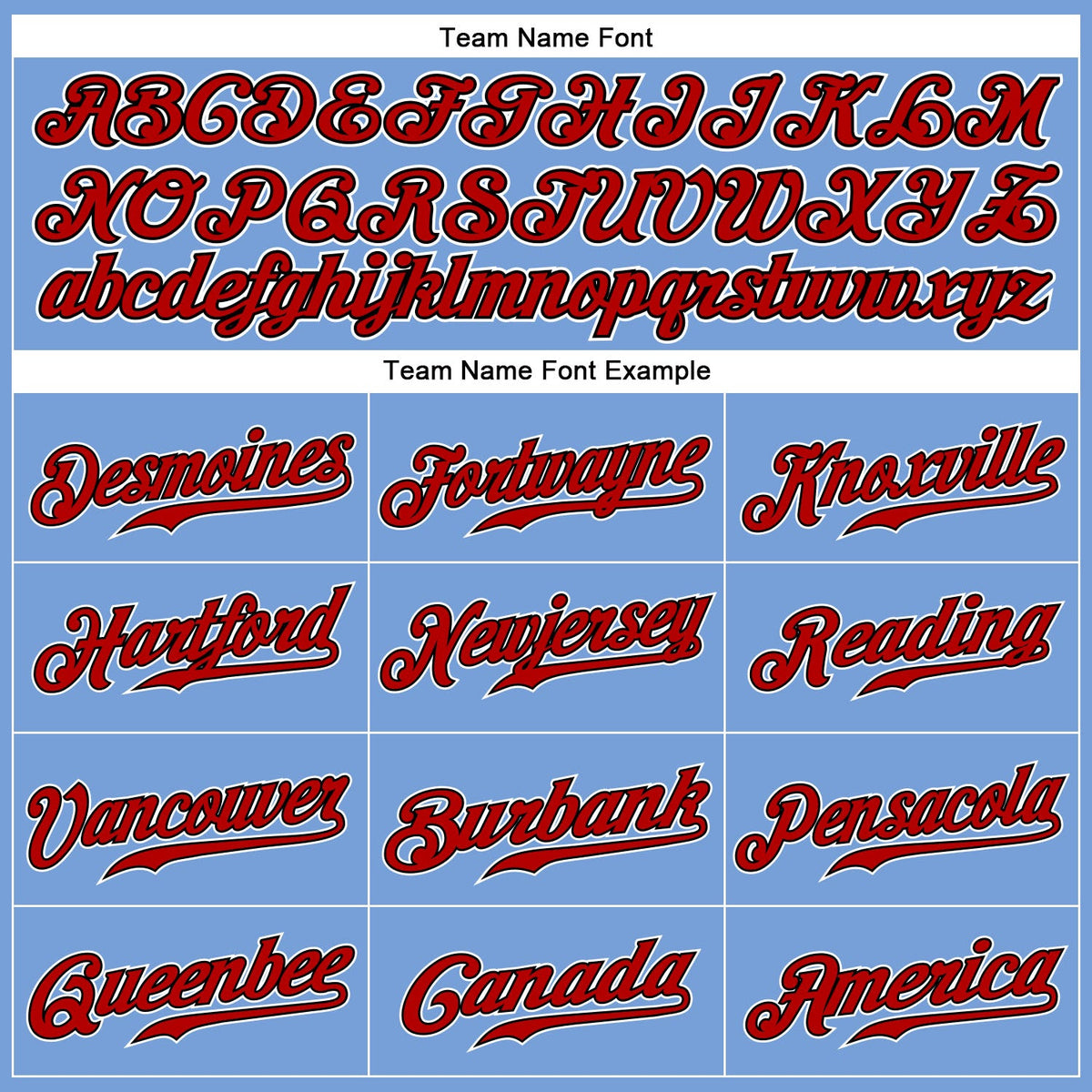 Custom Powder Blue Red Pinstripe Red-Black Authentic Baseball Jersey