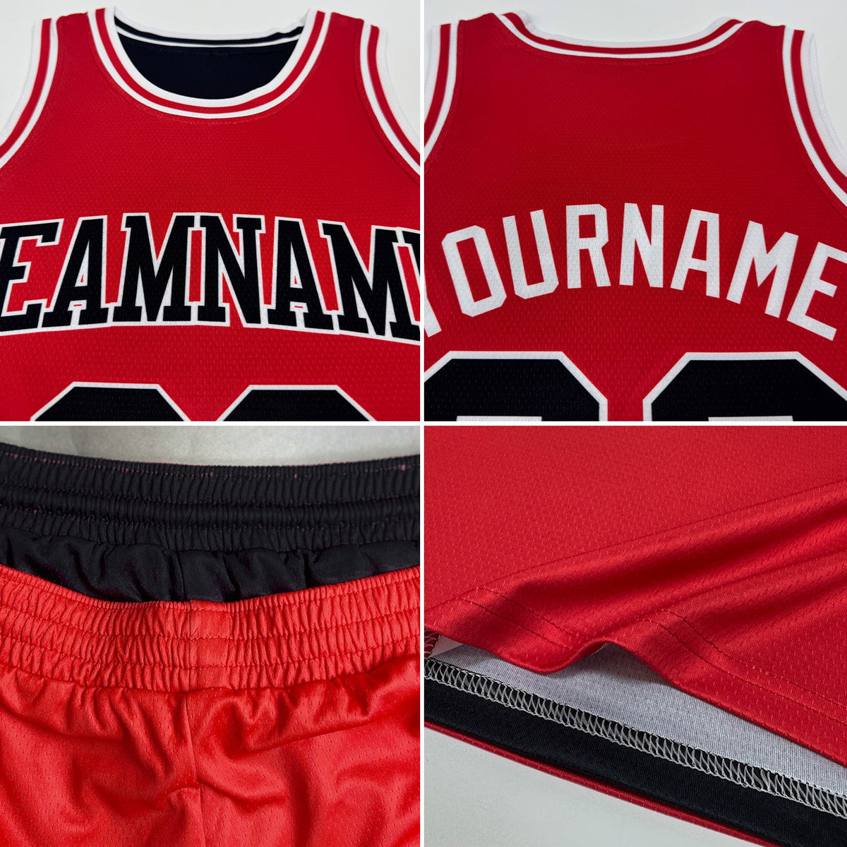 Custom Reversible Orange White Double Side Sublimation Basketball Set Jersey