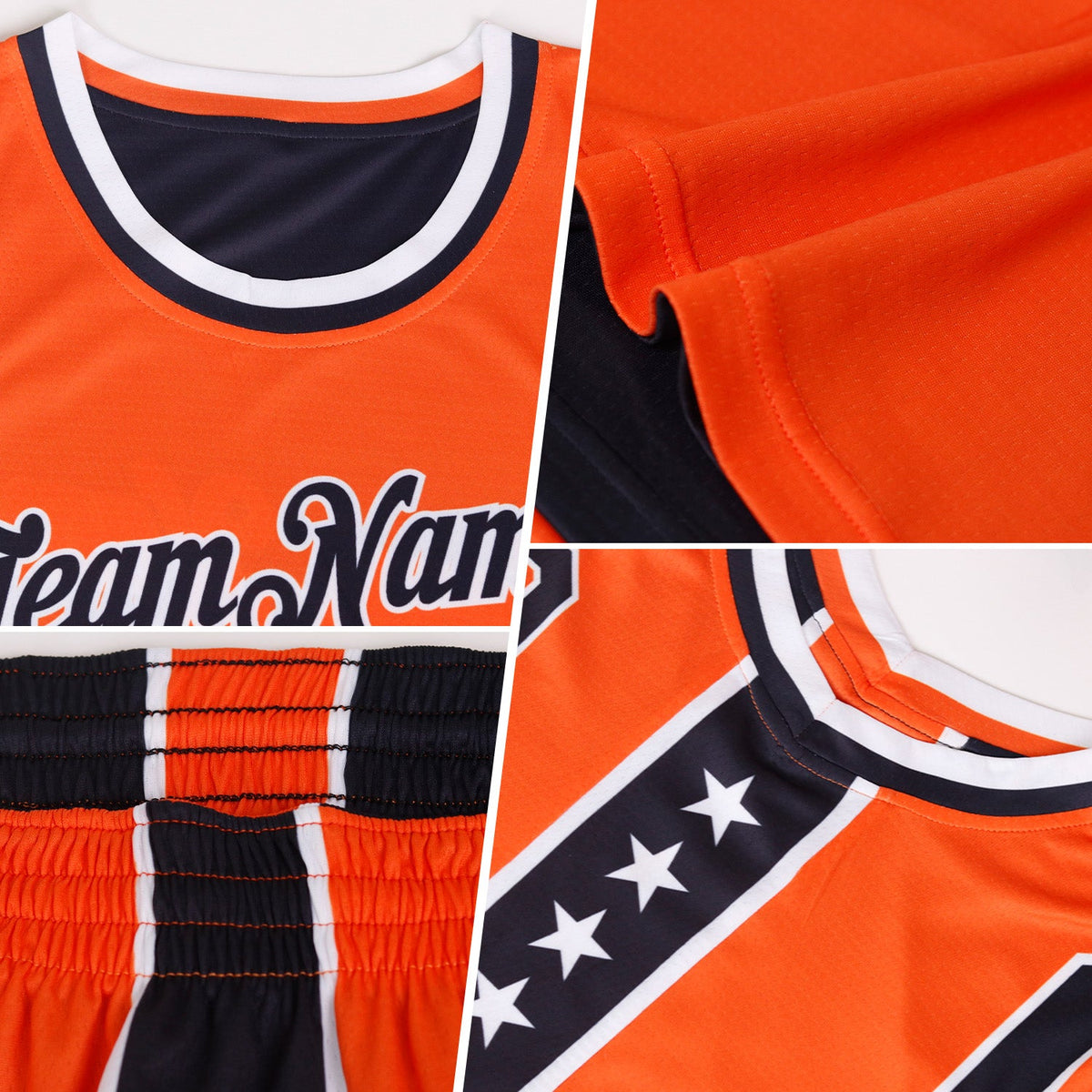 Custom Reversible Black White Double Side Star Sublimation Basketball Set Jersey