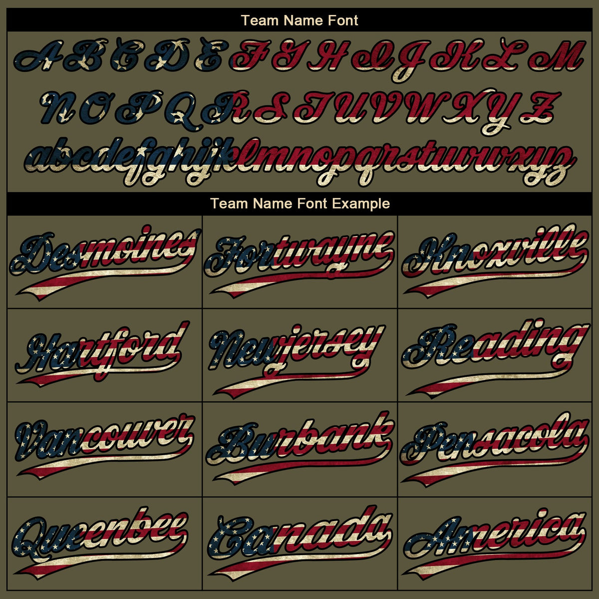Custom Olive Black Pinstripe Vintage USA Flag Salute To Service Camo Raglan Sleeves Two-Button Unisex Softball Jersey