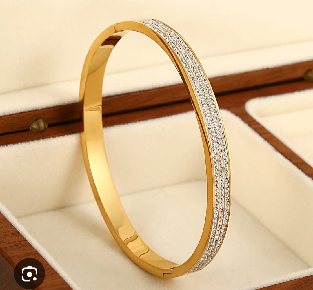 3 Layer Stone Bangle